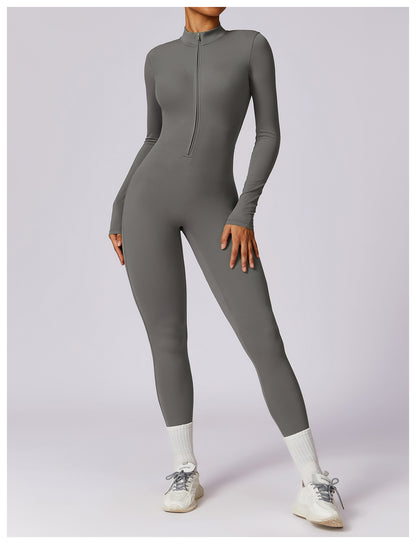 Zipper Seamless Jumpsuit