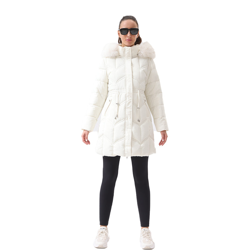 Long fur collar windproof and cold proof clothing