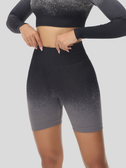 Ombre Butt Lifting Biker Shorts