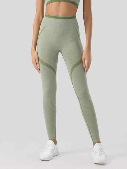 Contrast Color High Waist Leggings