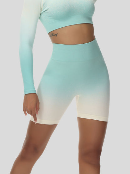 Ombre Butt Lifting Biker Shorts