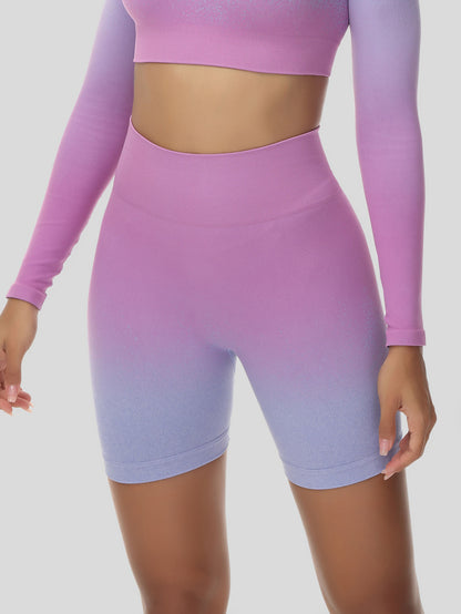 Ombre Butt Lifting Biker Shorts