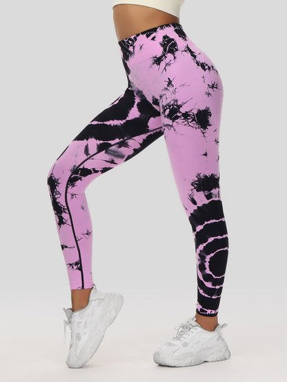 Ripple Tie Dye Butt Lifting Legging