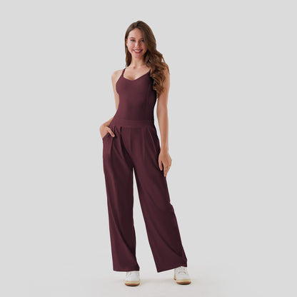 Comfort Club Criss Cross Flared Jumpsuit