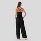 Comfort Club Criss Cross Flared Jumpsuit