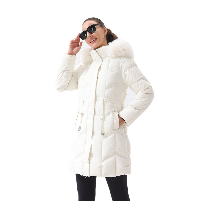 Long fur collar windproof and cold proof clothing