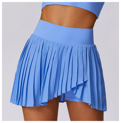 Pleated Pockets Active Skirt