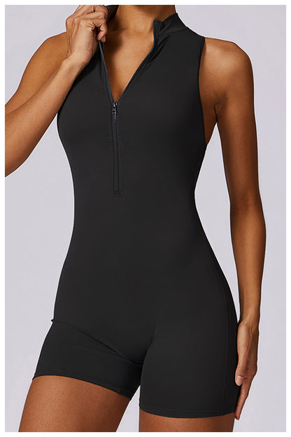 Backless Zipper Seamless Romper