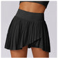 Pleated Pockets Active Skirt