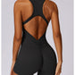 Backless Zipper Seamless Romper