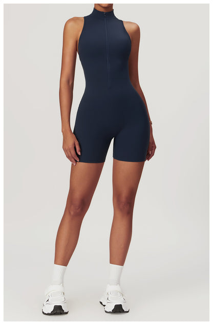 Backless Zipper Seamless Romper