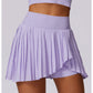 Pleated Pockets Active Skirt