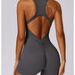 Backless Zipper Seamless Romper